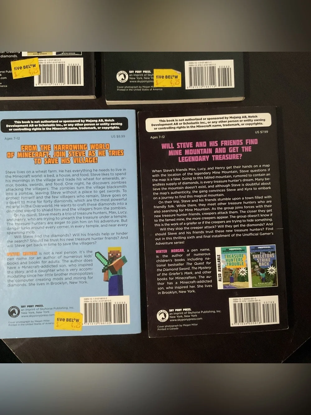 Minecraft Book Lot x7 Unofficial Gamers Adventure Handbook Lets Build Theme Park